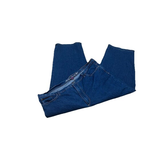 Gloria Vanderbilt Capri Blue Jeans Plus Sz 24 Amanda All Around Slimming Effect - Picture 5 of 9
